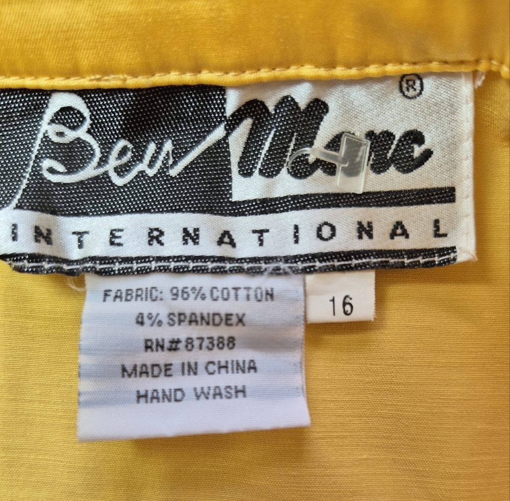 Vintage - Ben Marc Yellow Jacket‎ - Size 16 - Picture 7 of 7